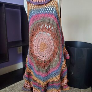 Sleeveless Lotus Duster